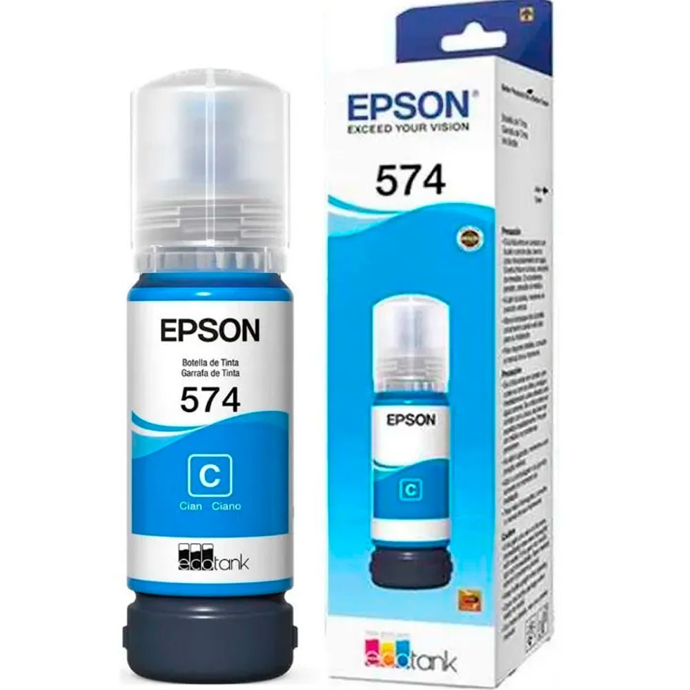 Botella de Tinta Epson 574 Cyan Original C13T09A22A 70ml