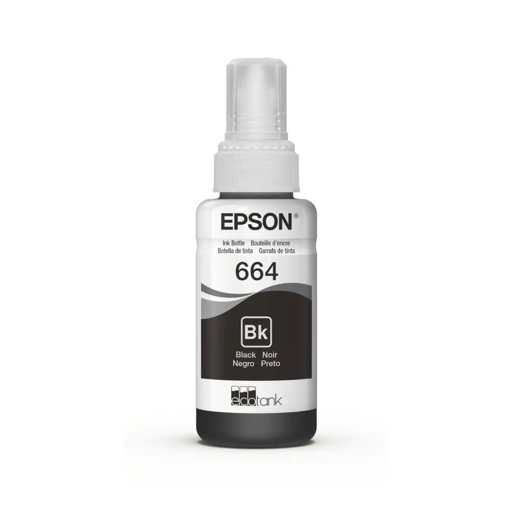 Botella de Tinta Epson 664 Negro Original 664120-AL 70ml 4500pág