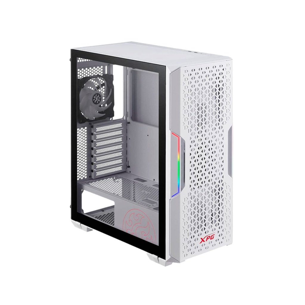XPG Starker V2 White Edition - Chasis ATX con Vidrio Templado y Ventilación ARGB Gamer