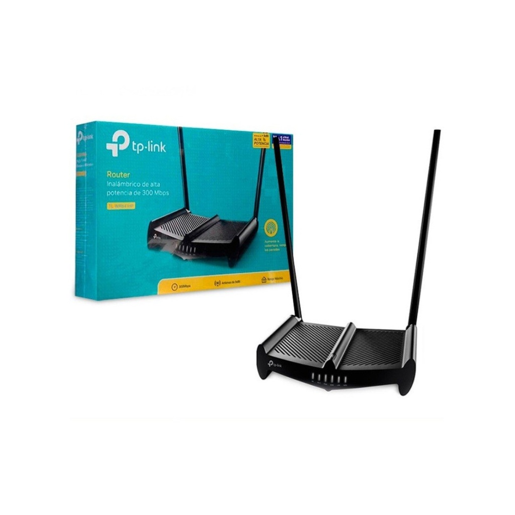Router TPLINK Inalámbrico de Alta Potencia 300Mbps - Negro