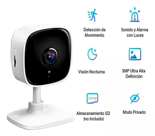 Tp-link, Cámara Seguridad Wifi Alarma 3mp Audio, Tapo C110 - Blanco