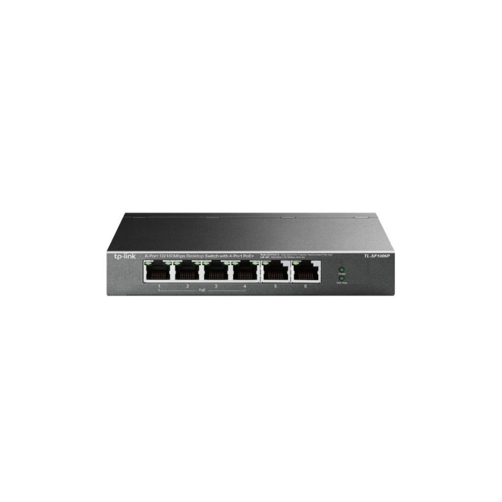 Tp Link Switch De 6 Puertos 10/100 4 Puertos Poe+ Tl-sf1006p