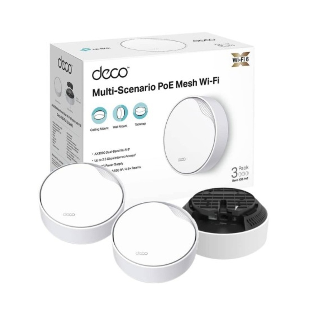 Router TP-LINK AX3000 Sistema Wi-Fi 6 en malla para todo el hogar con PoE