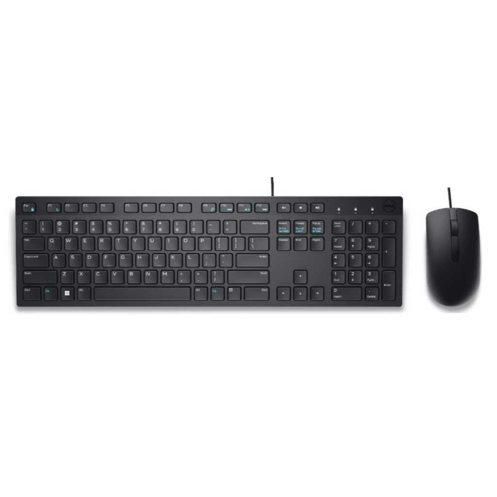 Combo Teclado y Mouse Alámbrico Dell KM300C - Negro