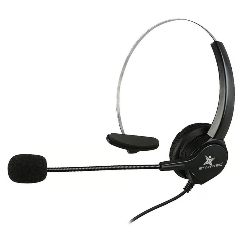 Diadema STAR TEC USB Monoaural Con Micrófono Negro