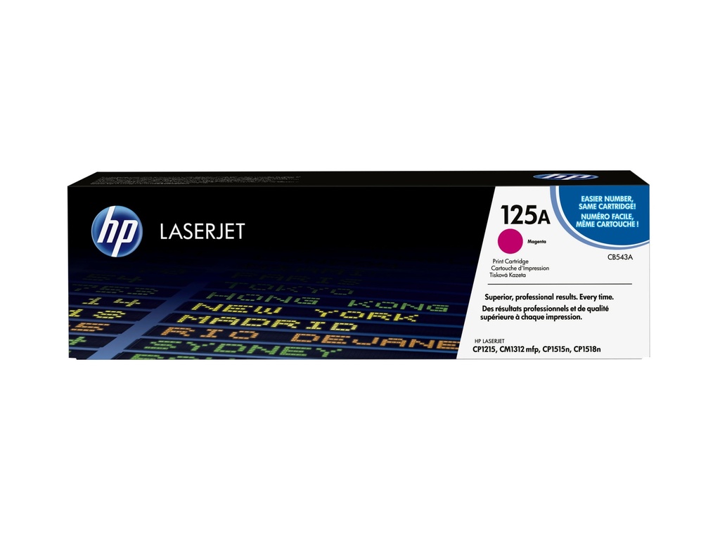 Cartucho Original de Tóner HP 125A Magenta, 1.400 Páginas