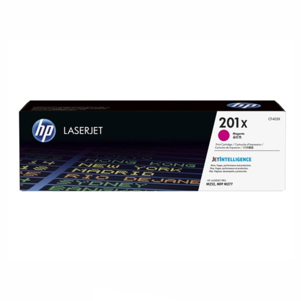 Cartucho Original de Tóner HP 201x Alto Rendimiento Magenta, 2.300 Páginas
