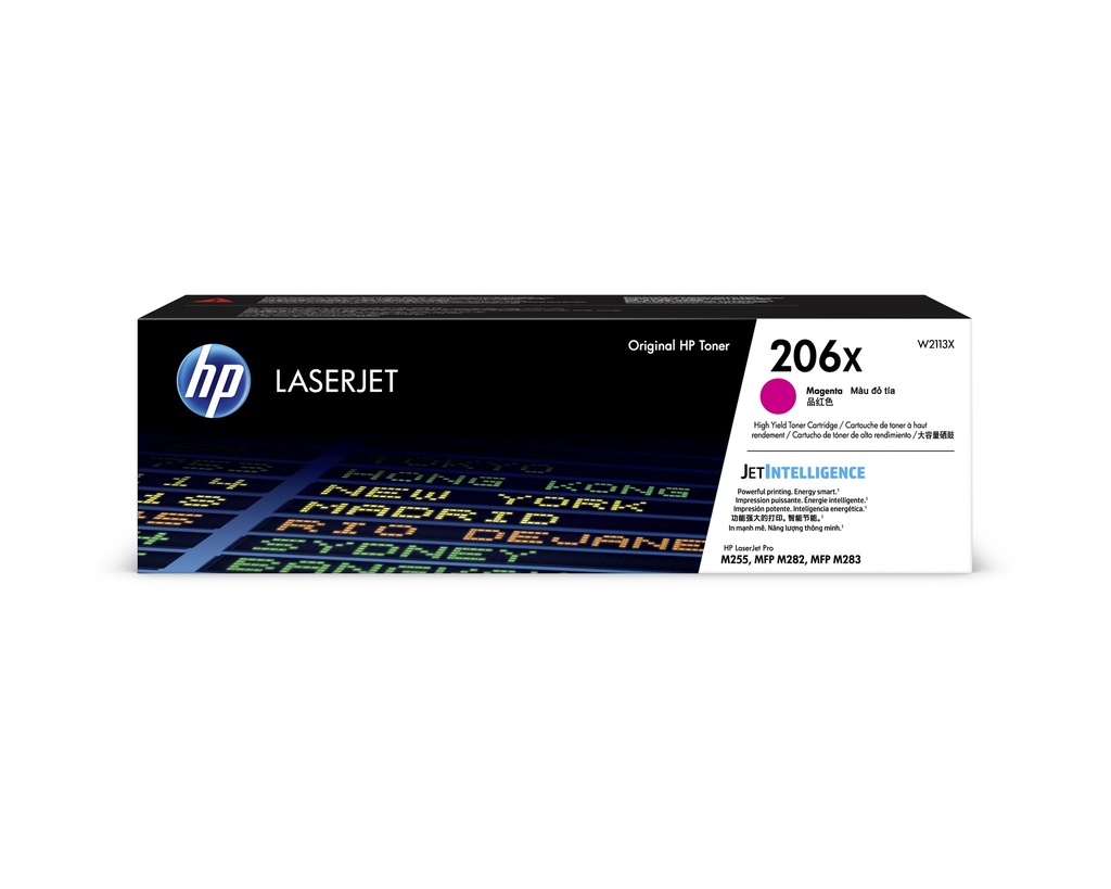 Cartucho Original de Tóner Hp 206X Alto Rendimiento Magenta, 2.450 Páginas