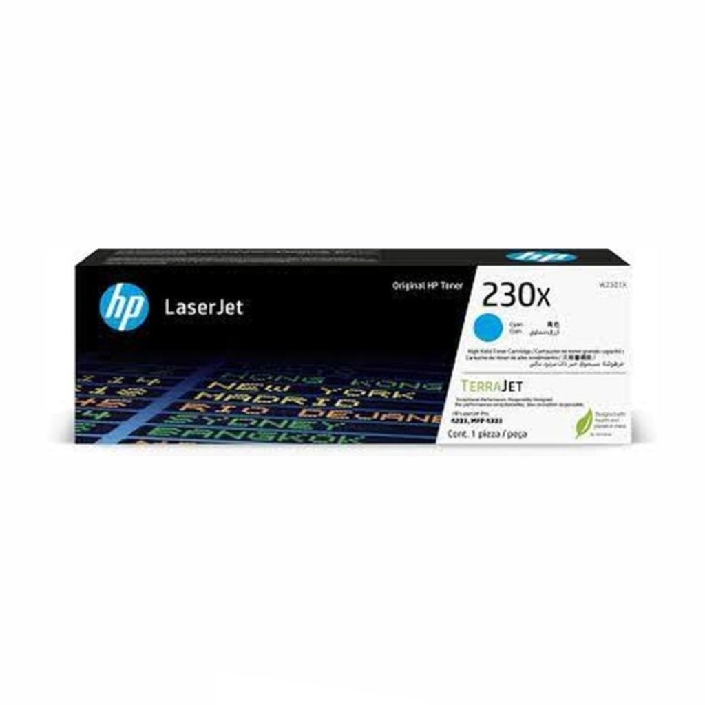 Cartucho Original De Tóner Hp 230X Alto Rendimiento Cian, 5.500 Páginas