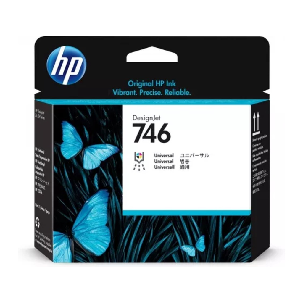 Cabezal Original De Impresión HP 746 Negro Mate y Rojo Cromático
