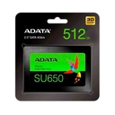 Unidad de Estado Solido ADATA SU650 512GB - Negro
