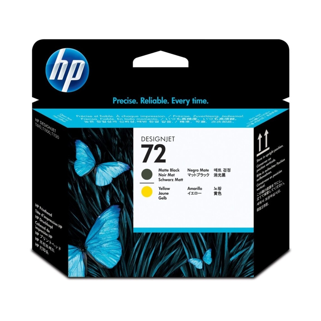 Cabezal Original De Impresión HP 72 Negro Mate y Amarillo