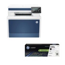Combo Impresora Multifuncional HP Laserjet Pro 4303fdw Color Azul + Cartucho Original de Tóner HP 230A negro 2.000 Páginas