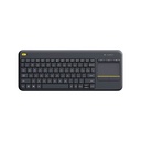 Teclado Inalámbrico Logitech K400 Plus Con TouchPad Negro