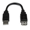 Cable StarTech adaptador externo USB 2.0 de 6 pulgadas A a A M/F
