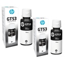 Combo De 2 Botellas De Tintas Hp Gt53 Negra