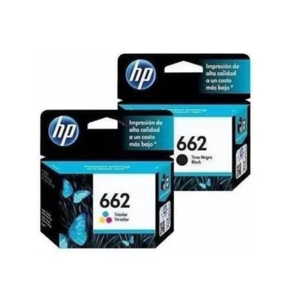 Combo De Tinta 662 Hp Negro Y Tricolor