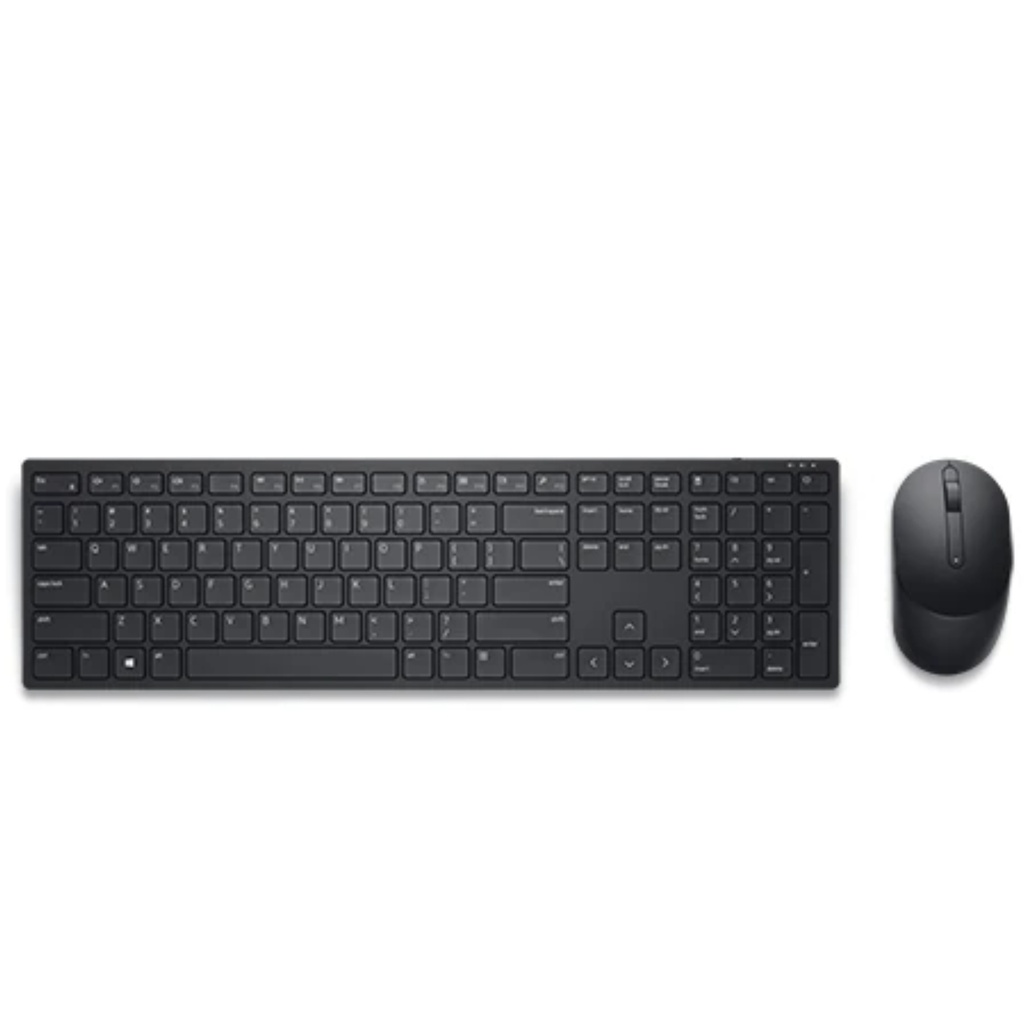 Combo Teclado Y Mouse Inalámbrico Dell Pro KM5221-580-AJIU En Español - Negro
