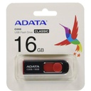 Memoria Adata USB 2.0 C008 Retráctil 16GB Negro-Rojo