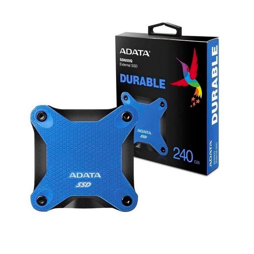 Unidad De Estado Sólido Externa ADATA 240GB Antigolpe Azul
