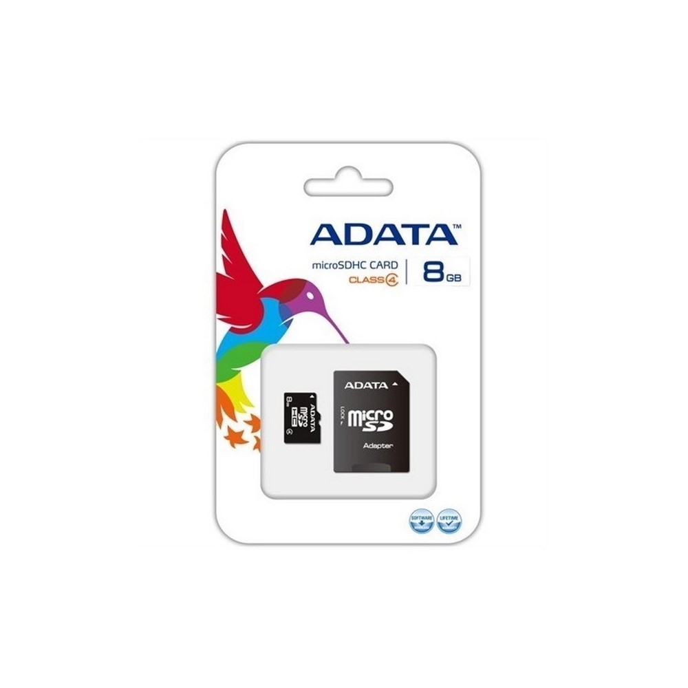 Memoria Micro SD Adata 8GB Clase 4 Con Adaptador SD