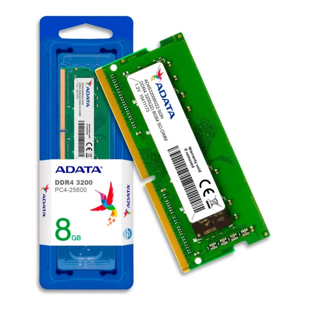 Memoria RAM ADATA DDR4 8GB Para Portátil, Bus 3200MHz