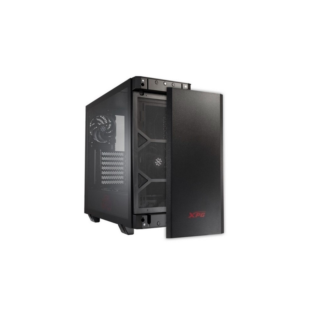 Chasis Gamer XPG Negro con Vidrio Templado y 2 Ventiladores INVADER