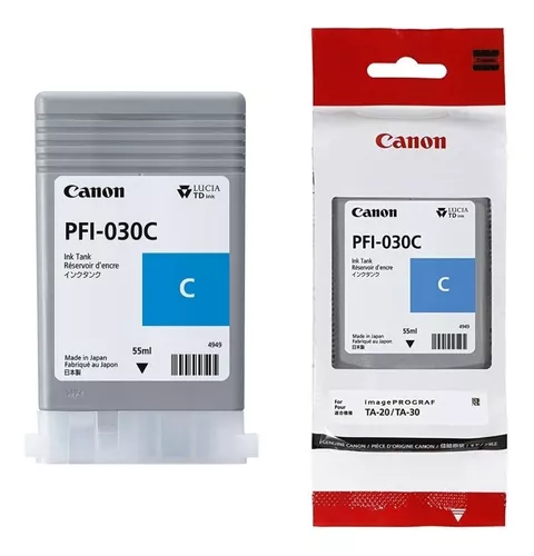 Tinta Canon PFI-030C Pigmentada Cyan Tank 55ml