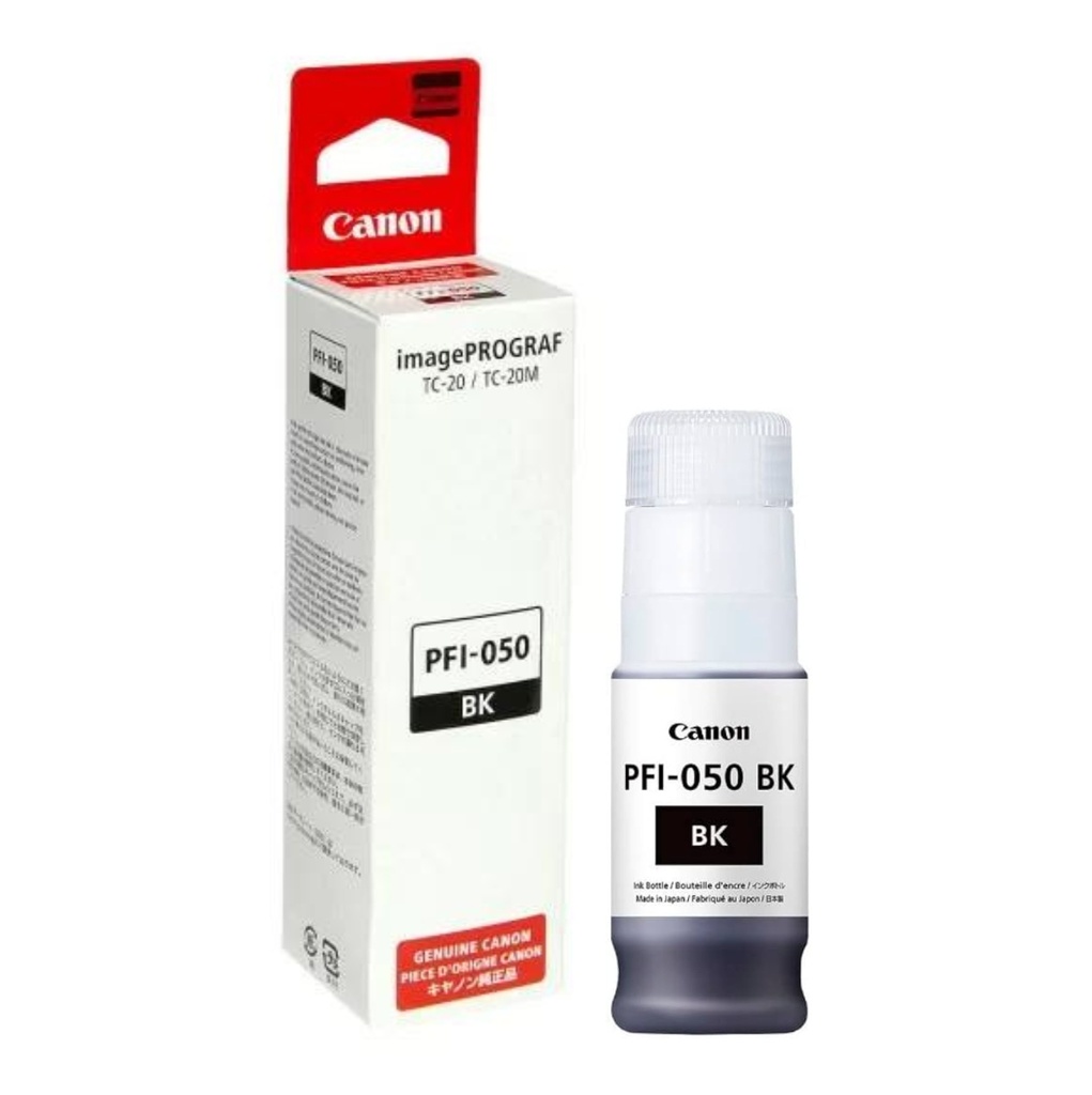 Tinta Canon PFI-050 BK Pigmentada Negro Tank 70ml