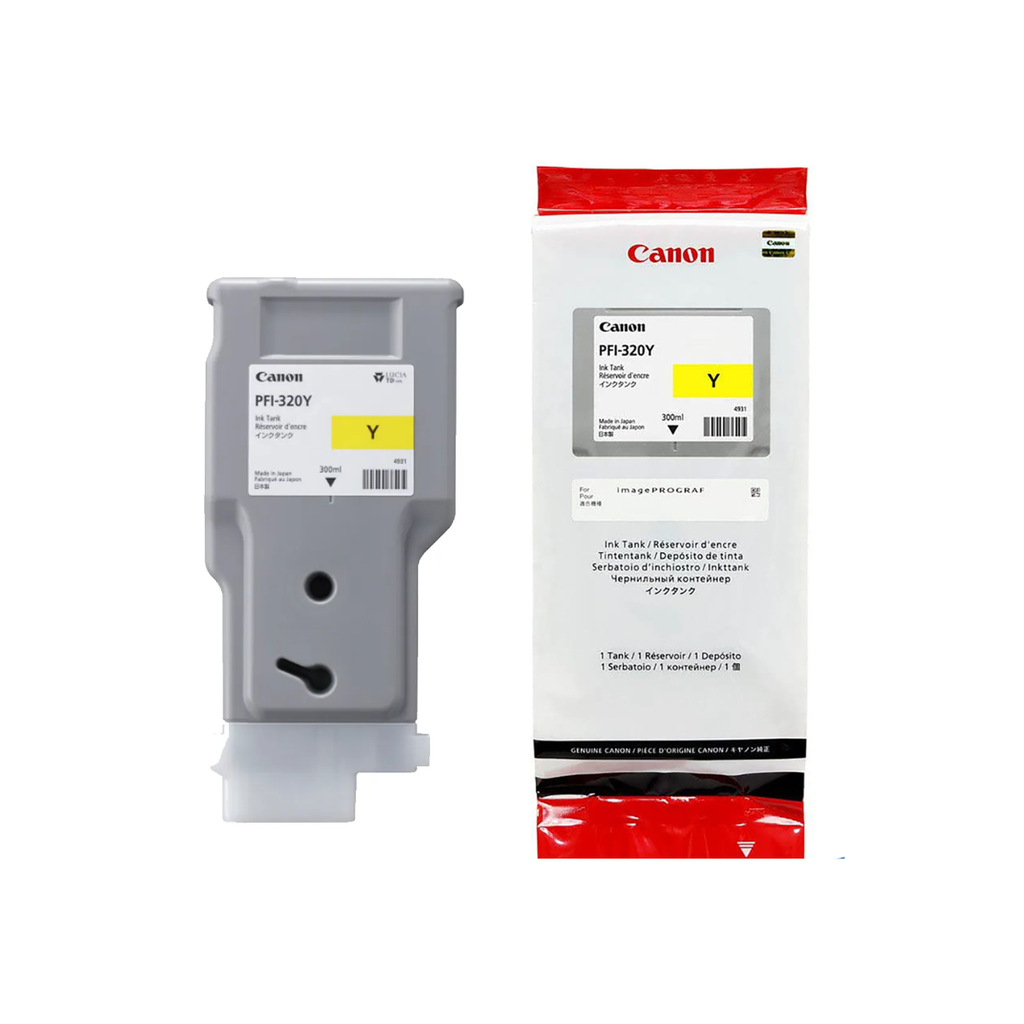 Tinta Canon PFI-320Y Pigmentada Amarilla Tank 300ml