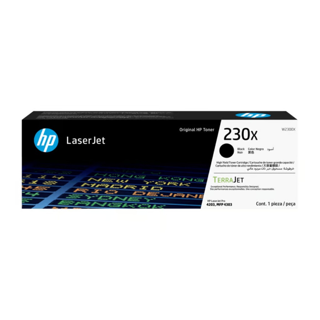Cartucho Original de Tóner HP 230X Alto Rendimiento Negro 7500 Páginas