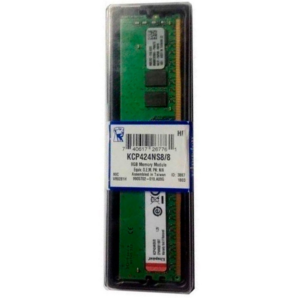 MEMORIA RAM PARA PC KINGSTON 8GB DDR4 2400MHz
