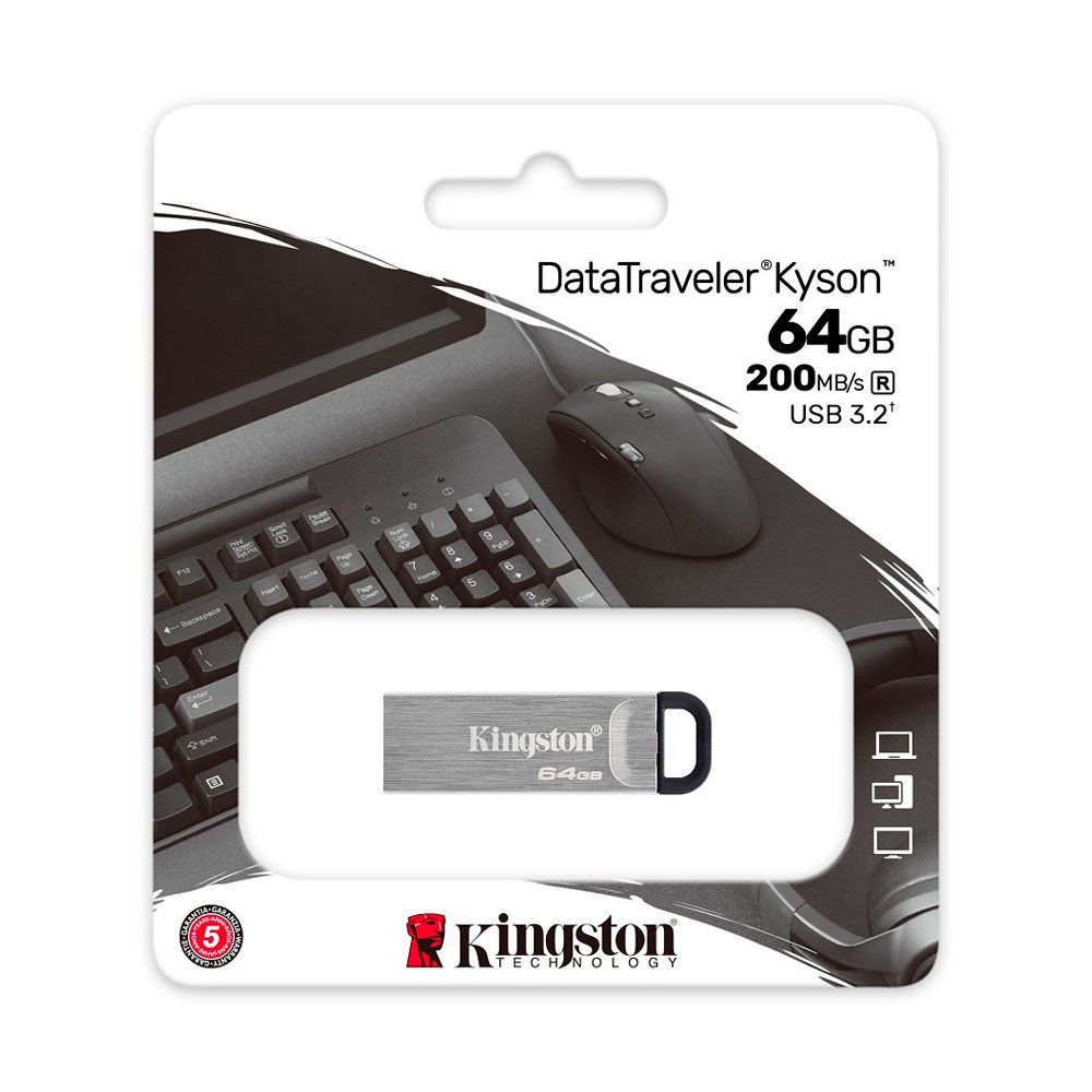 Memoria USB 3.2 Kingston De Metal 64GB Gen 1 Datatraveler Kyson 
