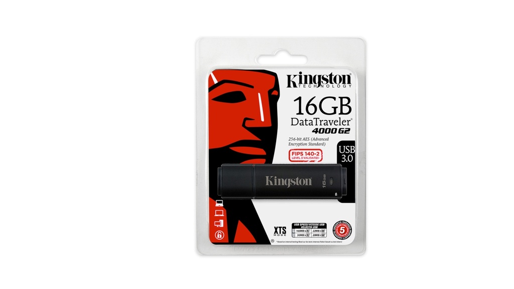 Memoria USB Kingston Azul Datatraveler 4000 G2 16GB 3.0