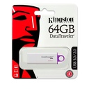 Memoria USB Kingston Blanca Y Morada Datatraveler G4 64GB 3.0