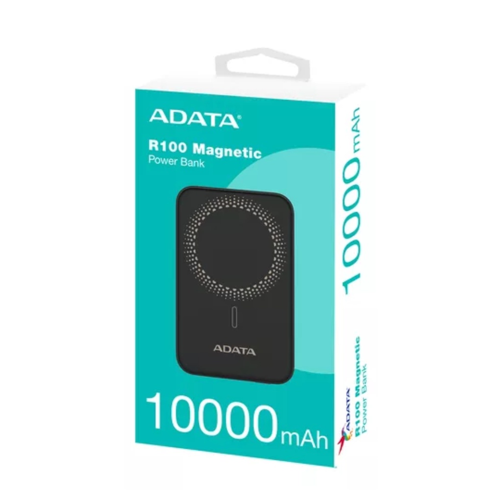 Power Bank Adata Cargador Portátil Magnetico R100 10.000 Mah Negro