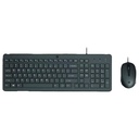 Combo Teclado Y Mouse Alámbrico HP 150 Negro Con Conexión USB
