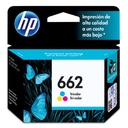 Cartucho Original De Tinta Hp 662 Tricolor 100 Páginas 2 ml