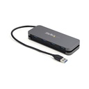HUB USB-A 3.0 StarTech De 4 Puertos USB-A 3.2 Gen 1 Con Cable Integrado USB-A 3.2 SuperSpeed De 5Gbpso Para Alimentación, Color Gris, Funciona Con Windows, macOS, Linux, iPadOS