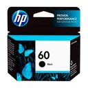 Cartucho Original De Tinta HP 60 Negra 200 Páginas 4 ml