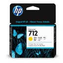 Cartucho Original de Tinta Hp 712 Amarillo, 29 ml