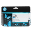 Cartucho Original De Tinta HP 738 Cian 130 ml  
