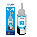 Botella Original De Tinta Epson Serie L 664, 6.500 Páginas, 70 Ml Color Cian