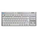 Teclado Inalámbrico Mecánico LOGITECH G915 Tkl Lightsped  Wht Tactile Blanco